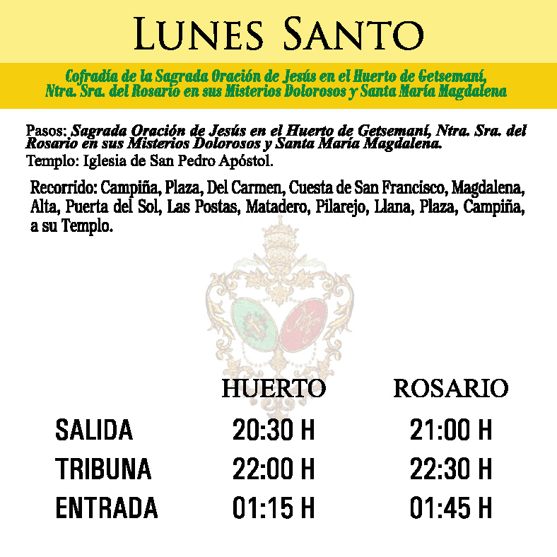 Horarios e itinerarios de la Semana Santa 2025 - alcaudete.es