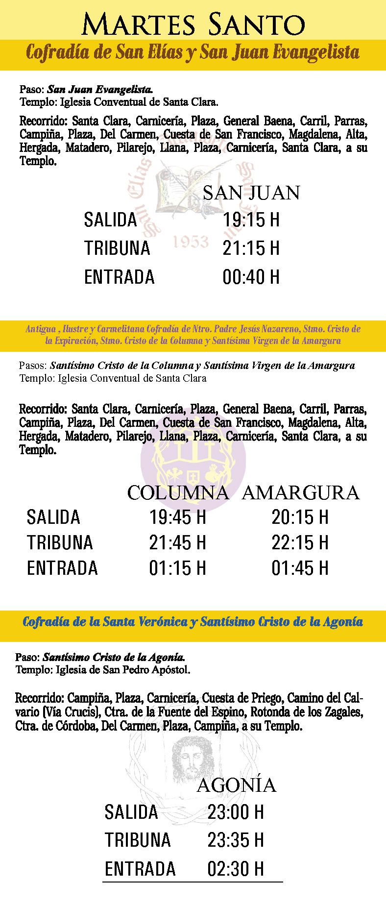 Horarios e itinerarios de la Semana Santa 2025 - alcaudete.es