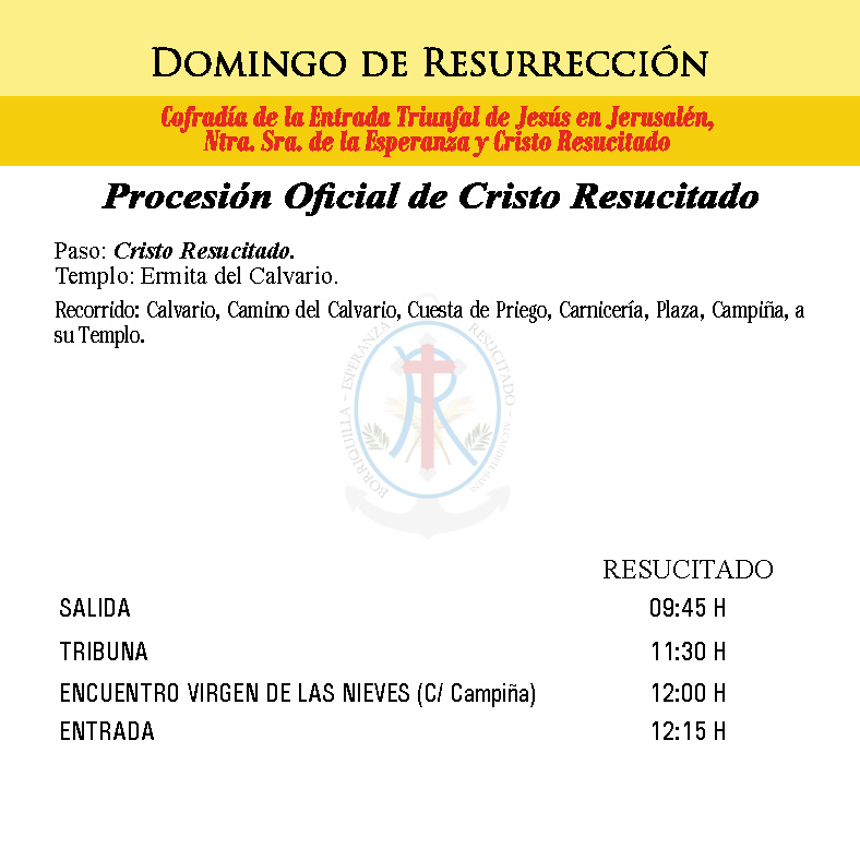 Horarios e itinerarios de la Semana Santa 2025 - alcaudete.es
